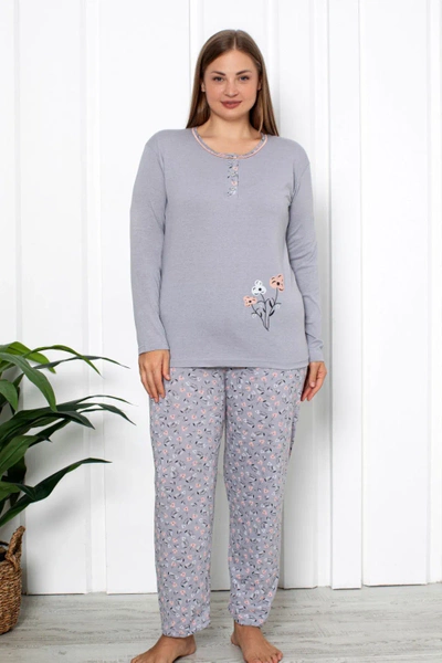 Royalfashion Cotton women's 2-piece floral pajama PLUS SIZE