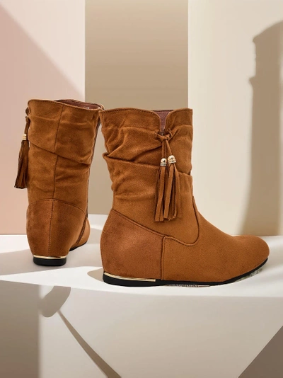 Royalfashion Eko - suede ankle boots on a covered wedge Lovely