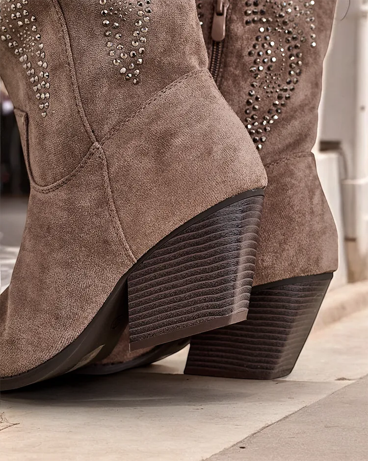 Royalfashion Sieviešu kovboja zābaki ar papēdi Kokoko