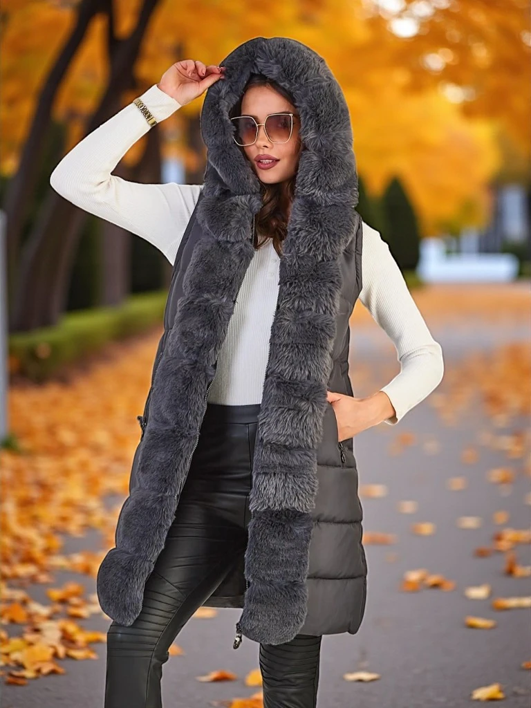 Royalfashion Women's jacket with detachable sleeves