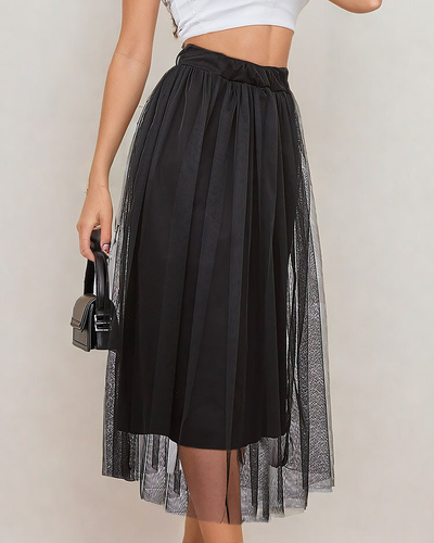 Royalfashion Women's double-layered midi skirt