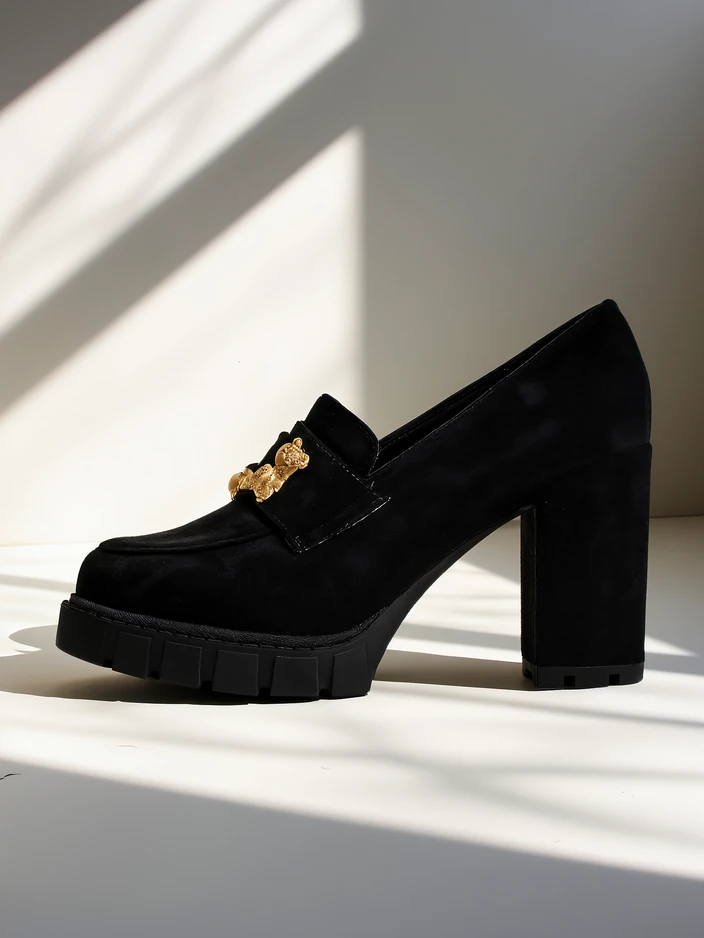 Katherine Elegante Черные Замшевые Туфли-Лодочки