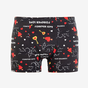 Black men's boxer shorts with print - Underwear