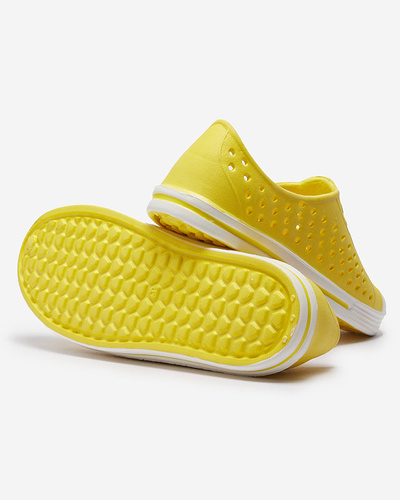 Yellow openwork children's rubber sneakers Jiteri - Footwear