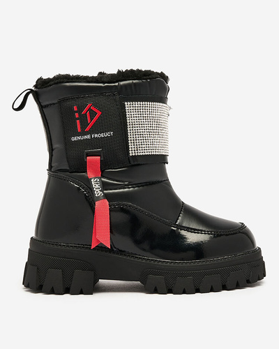 Royalfashion Black children's shoes a'la snow boots Fesifa