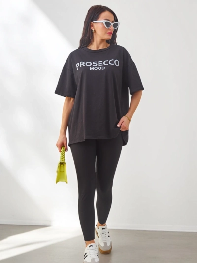 Royalfashion Sieviešu kokvilnas komplekts ar īsām piedurknēm un legingiem