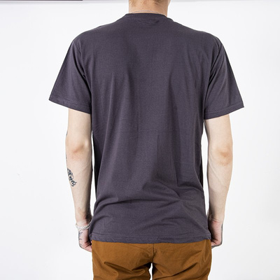 Dark Gray Cotton Men's Printed T-shirt - Clothing