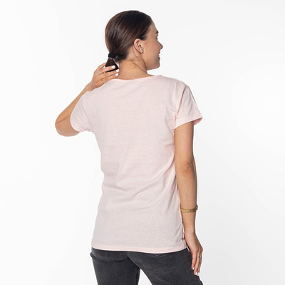 Ladies 'Pink Printed T-Shirt - Clothing