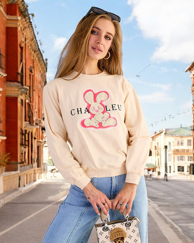 Royalfashion Women's Cotton Thin Print Sweatshirt