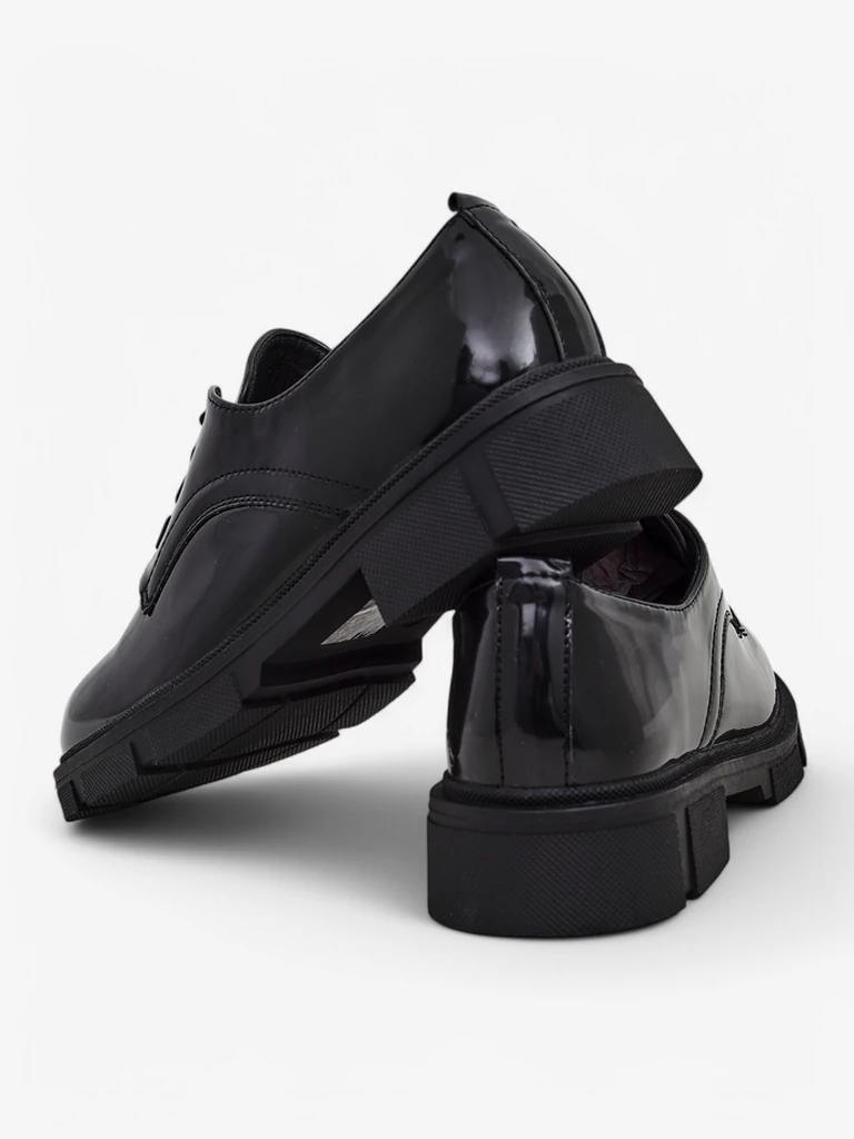 Royalfashion sieviešu lakota ādas apavi Omey