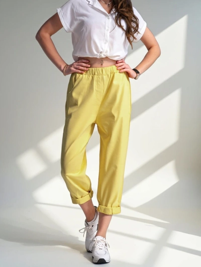 Royalfashion Women's trousers with viscose type Harem