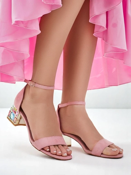 Royalfashion Women's sandals with decorative heel Ballou