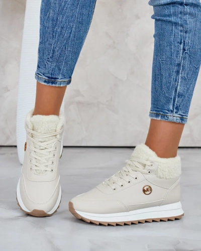 Royalfashion Women's insulated sneakers with fur Frozit