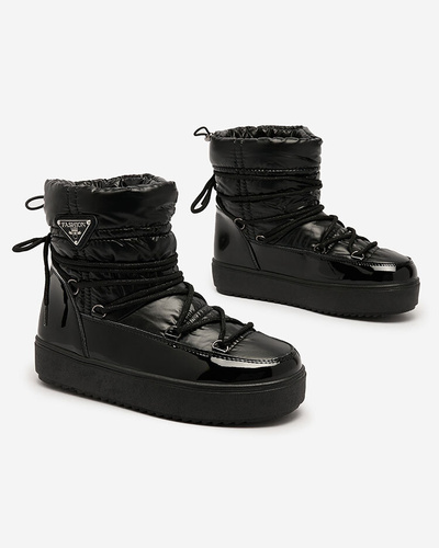 Royalfashion Женские ботинки-слипы a'la snow boots in black Vevnose