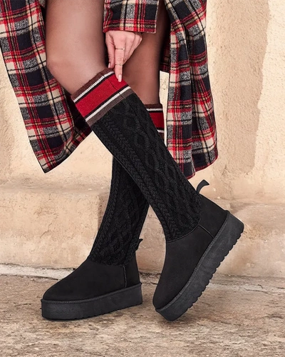 Royalfashion Women's snowboot-style boots with a sock-like shaft Kokumi