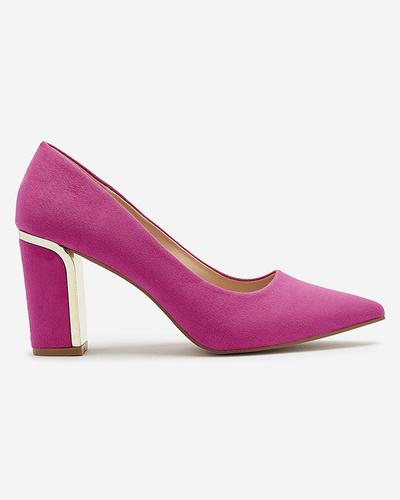 Fuchsia women's eco suede pumps on a post Afrogos- Footwear