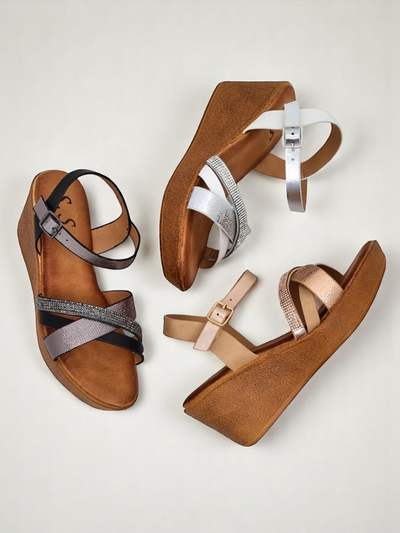 Романтические сандалии на платформе Royalfashion для женщин с rhinestones и блестками Glittera