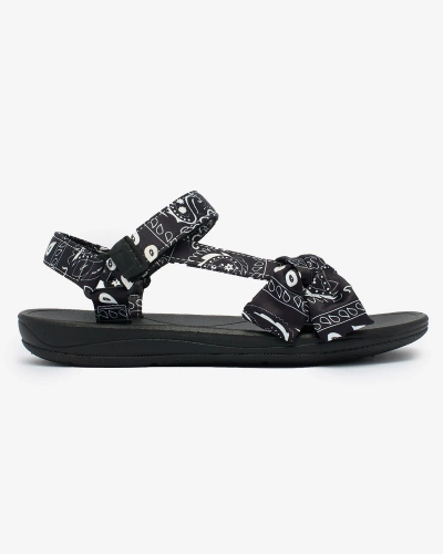 Royalfashion Black women's sandals with bow Oyall