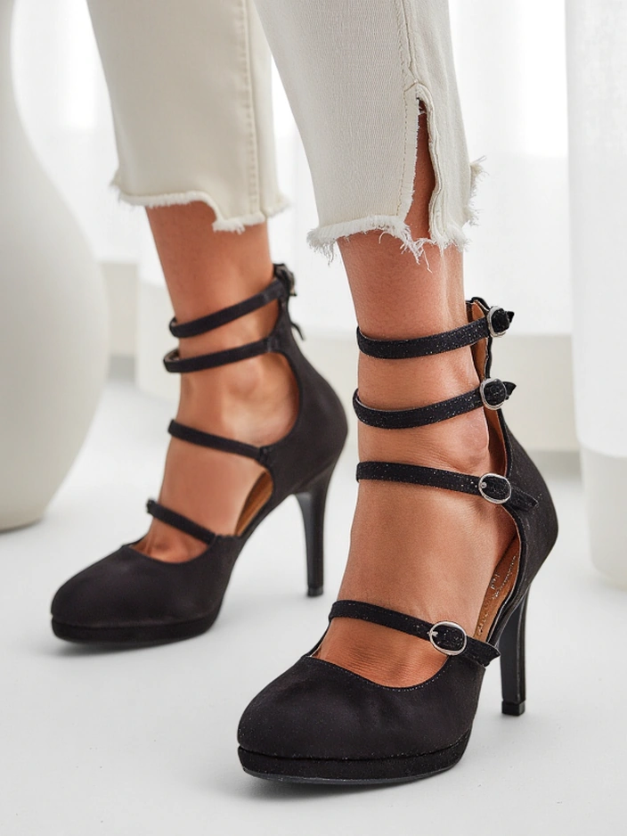 Royalfashion Sieviešu stiletto papēži ar siksniņām Celose