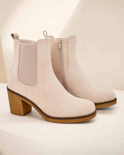 Royalfashion Eco-suede women's boots on the post Bregianka