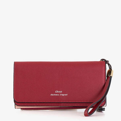 Large burgundy women's wallet - Accessories