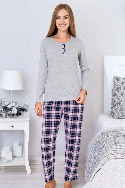 Royalfashion women's cotton pajama with checkered pants