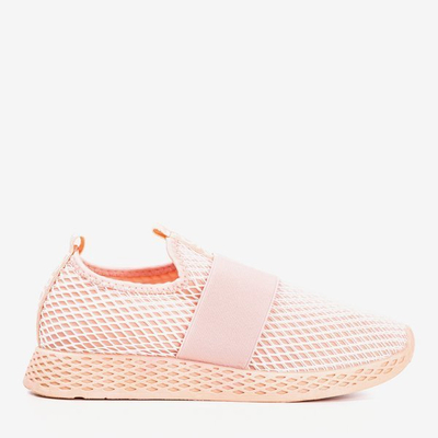 Pudrowe sportowe buty damskie typu slip - on Andalia - Obuwie