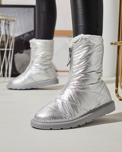 Silver women's shoes a'la snow boots Tirigga- Footwear