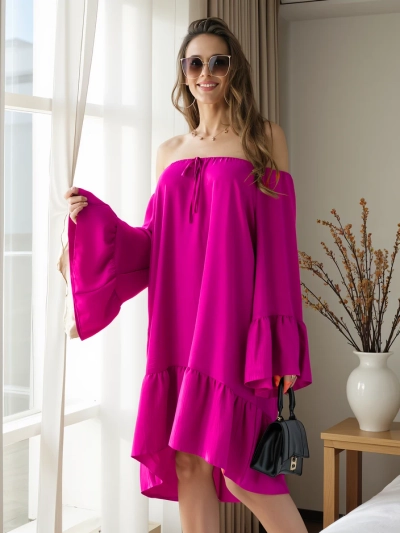 Royalfashion Women's dress a'la Spanish with ruffles oversized