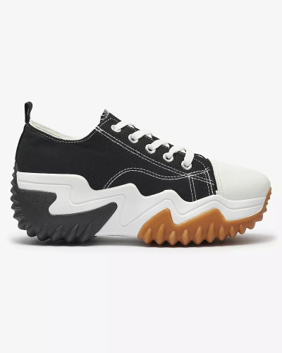 Women's black platform sports shoes Nacarry - Footwear