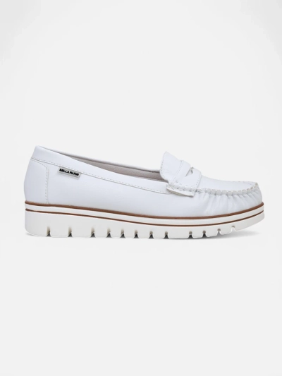 White Eleganza Moccasins from the Spring Collection