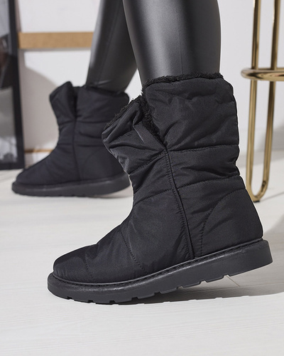 Royalfashion Черная женская обувь a'la snow boots Kalioli