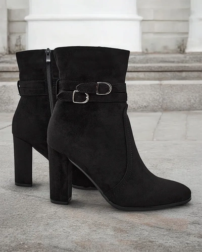 Royalfashion Women's ankle boots on a post Aminor