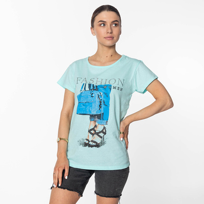 Mint Women's Printed T-Shirt - Clothing