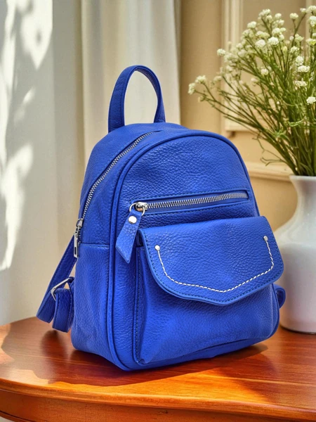 Ariadne Bianco Azzurro RoyalEco Women's Backpack Królewska Moda 25x25x10