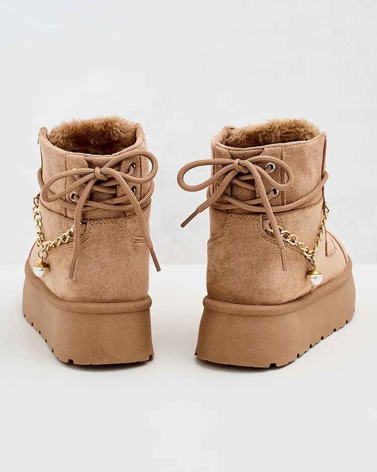 Royalfashion Women's lace-up Woruces boots