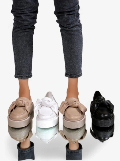 Royalfashion Элегантные женские мокасины с бантиком Ortto