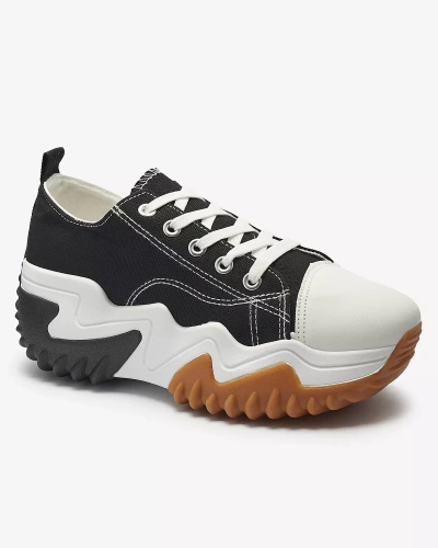 Women's black platform sports shoes Nacarry - Footwear