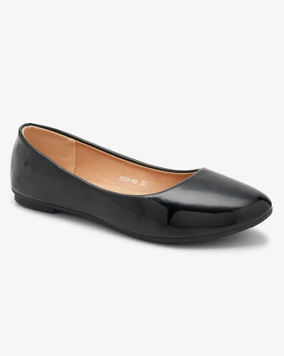 Black Women's Lacquered Ballerinas Fama - Footwear