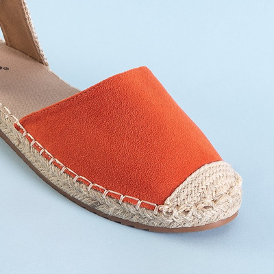 Tied orange espadrilles Edola - Shoes