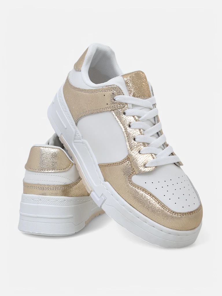 Royalfashion Women's sporty sneakers on a thicker sole Golden Hour