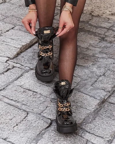 Royalfashion Sieviešu Ebidef Chain Boots