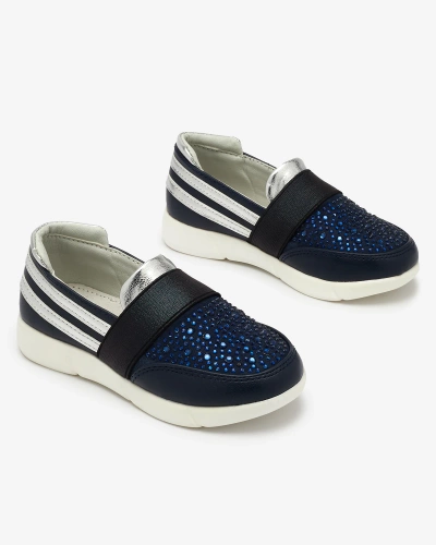 Navy-blue children's slip-on sneakers Ciarala - Footwear