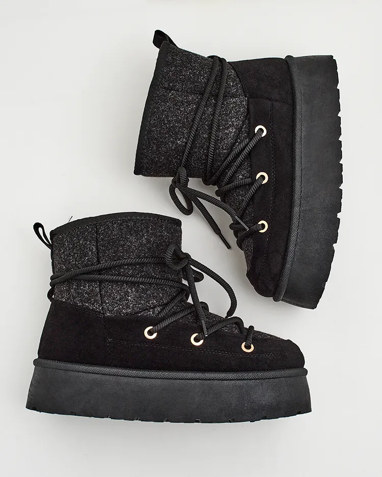 Royalfashion Women's lace-up Filori snow boots