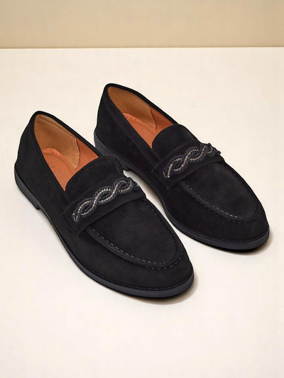 Royalfashion Eleganti sieviešu mokasīni ar austu dekoru Zanetes