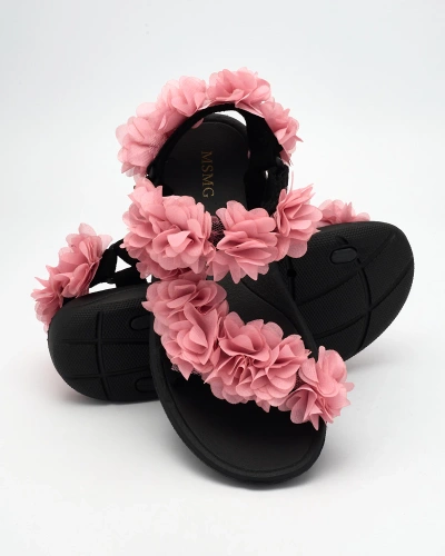 Royalfashion Pink women's sandals with flowers Alferroy