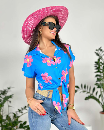 Royalfashion Women's short floral shirt