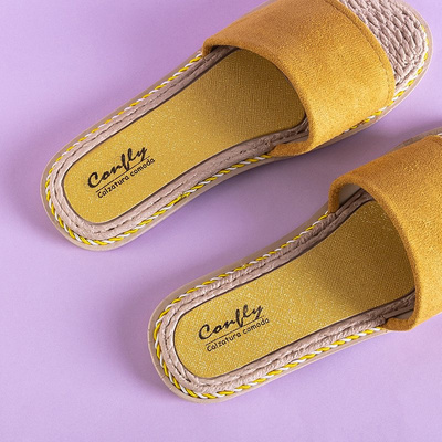 Yellow women's Ysia slippers - Footwear