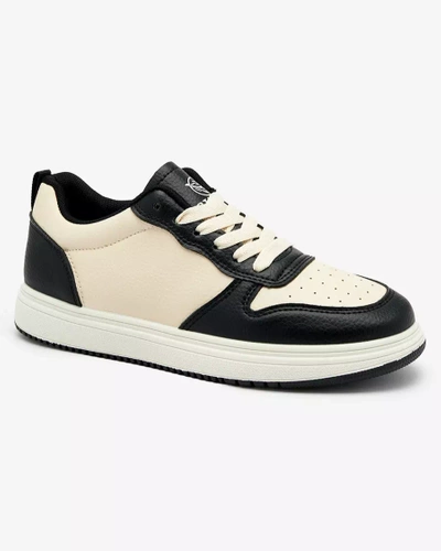 Royalfashion Beige and black Colorburst Classics sports shoes