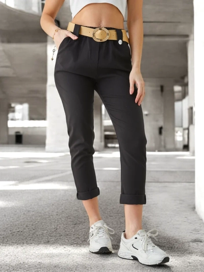 Royalfashion Sieviešu viskozes bikses ar jostu